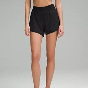 Lululemon Track That Mid-Rise Lined Short 5” Black Women’s Size 14